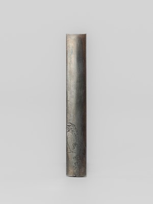 Lot 577 - MIZUMI: A HAMANO SCHOOL SHIBUICHI KOZUKA WITH TSURU SENNIN AND ATTENDANT