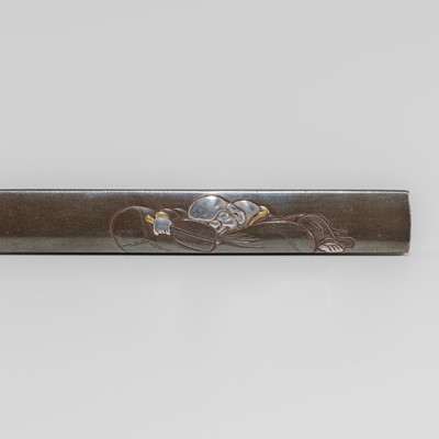 Lot 1604 - A SHIBUICHI KOZUKA OF HOTEI SLEEPING