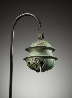 Lot 359 - A BRONZE ELEPHANT BELL, ANGKOR PERIOD