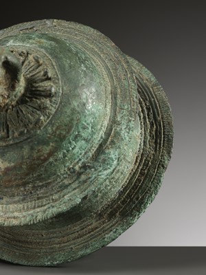 Lot 359 - A BRONZE ELEPHANT BELL, ANGKOR PERIOD