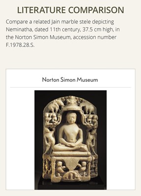 Lot 197 - A MARBLE STELE OF PARVATI, WESTERN INDIA, 11TH-12TH CENTURY