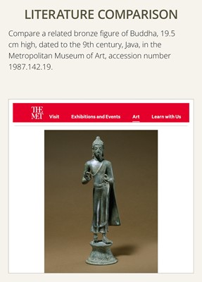Lot 226 - A BRONZE FIGURE OF BUDDHA, INDONESIA, 9TH-11TH CENTURY