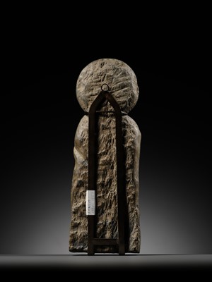 Lot 333 - A SCHIST FIGURE OF MAITREYA, ANCIENT REGION OF GANDHARA