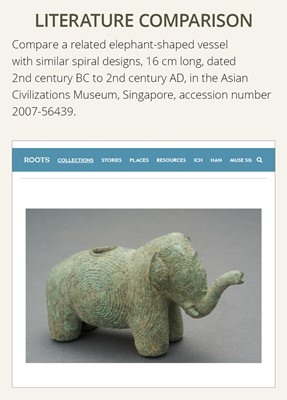 Lot 401 - A BRONZE FIGURE OF A RODENT, DONG SON CULTURE