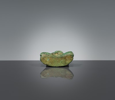 Lot 364 - A BRONZE FIGURE OF BUDDHA, MON DVARAVATI PERIOD