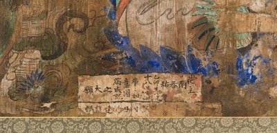 A PAINTING OF SHAKYAMUNI SURROUNDED BY BODHISATTVAS AND DISCIPLES, SONG TO MING DYNASTY