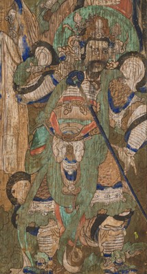 A PAINTING OF SHAKYAMUNI SURROUNDED BY BODHISATTVAS AND DISCIPLES, SONG TO MING DYNASTY