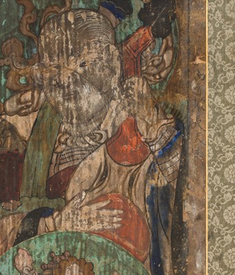 A PAINTING OF SHAKYAMUNI SURROUNDED BY BODHISATTVAS AND DISCIPLES, SONG TO MING DYNASTY