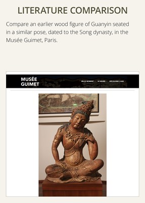 Lot 57 - A BOXWOOD FIGURE OF GUANYIN, 18TH-19TH CENTURY