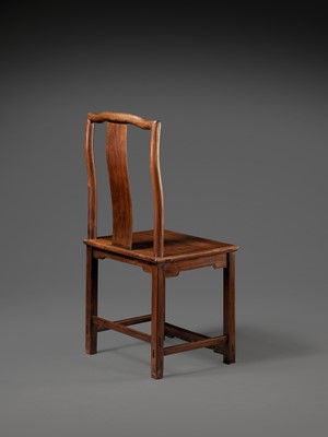 Lot 112 - A HUANGHUALI LAMP-HANGER SIDE CHAIR, QING DYNASTY