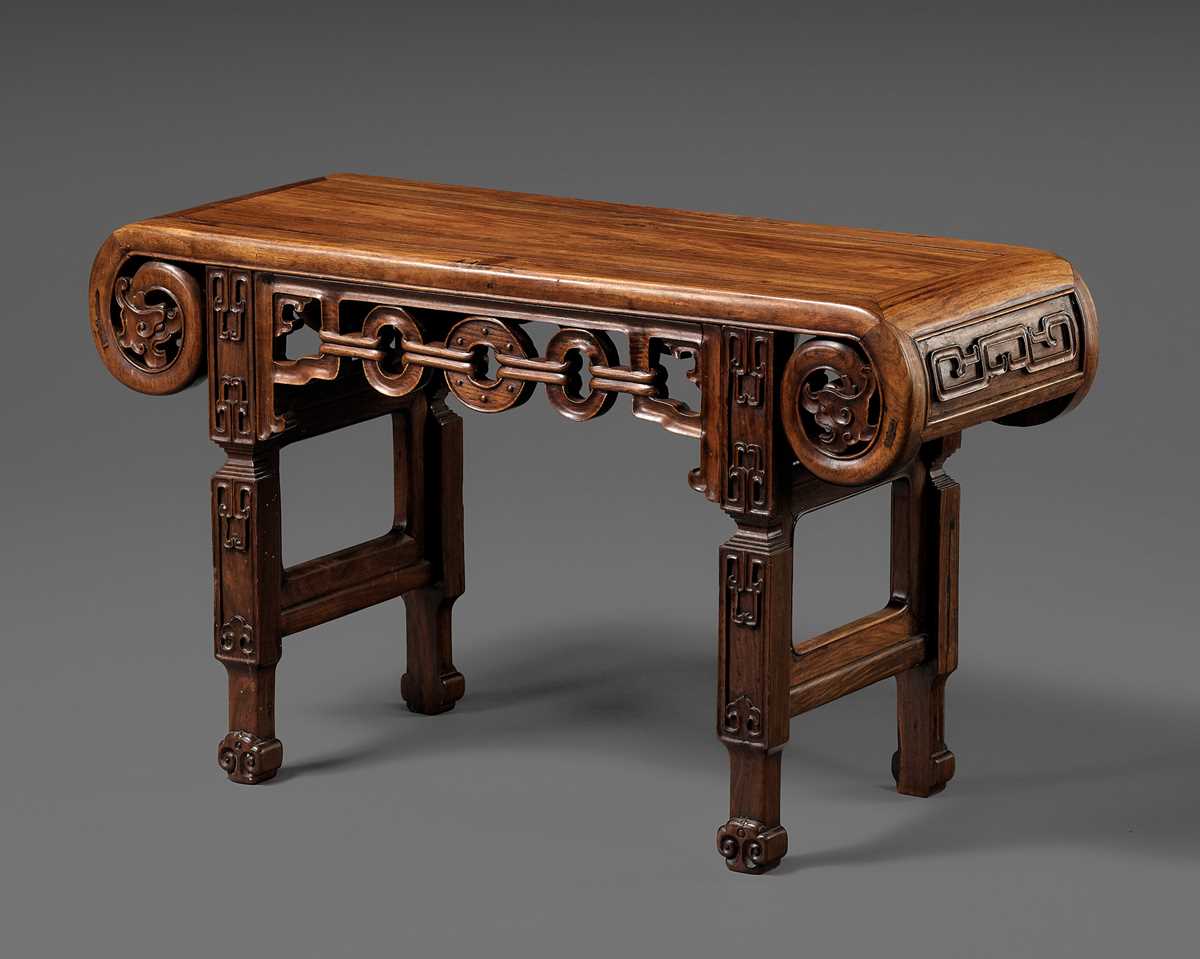 Lot 108 - A HUANGHUALI ALTAR TABLE, QING DYNASTY