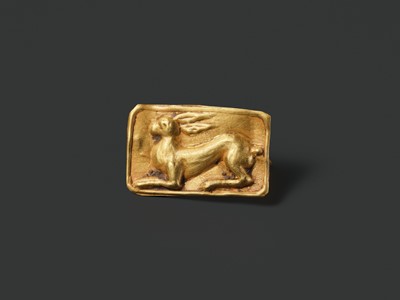 Lot 83 - A COMPLETE BELT SET OF FORTY-FOUR GOLD REPOUSSÉ PLAQUES, ACHAEMENID EMPIRE, PERSIA, 7TH-5TH CENTURY BC