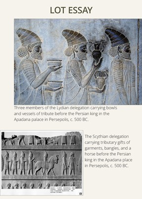 Lot 83 - A COMPLETE BELT SET OF FORTY-FOUR GOLD REPOUSSÉ PLAQUES, ACHAEMENID EMPIRE, PERSIA, 7TH-5TH CENTURY BC