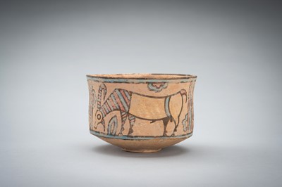 Lot 1256 - A MEHRGARH CERAMIC ‘IBEX AND LION’ BOWL, C. 3000 - 2500 BC