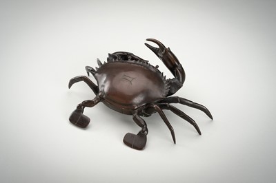 A RARE BRONZE 'JAPONISME' INKWELL IN THE FORM OF A CRAB