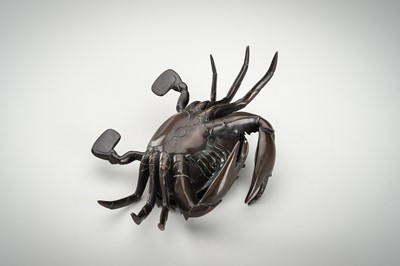 A RARE BRONZE 'JAPONISME' INKWELL IN THE FORM OF A CRAB