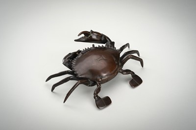 A RARE BRONZE 'JAPONISME' INKWELL IN THE FORM OF A CRAB