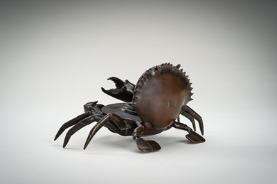 A RARE BRONZE 'JAPONISME' INKWELL IN THE FORM OF A CRAB