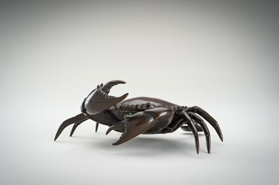 A RARE BRONZE 'JAPONISME' INKWELL IN THE FORM OF A CRAB