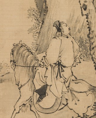 Lot 506 - AN ALBUM WITH 7 “SCHOLARS” PAINTINGS BY GU LUO (1763-1837), DATED 1837