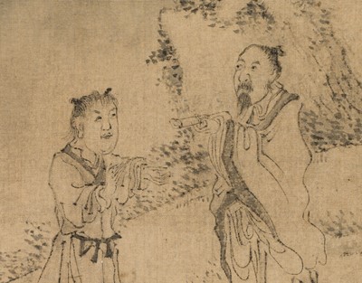 Lot 506 - AN ALBUM WITH 7 “SCHOLARS” PAINTINGS BY GU LUO (1763-1837), DATED 1837