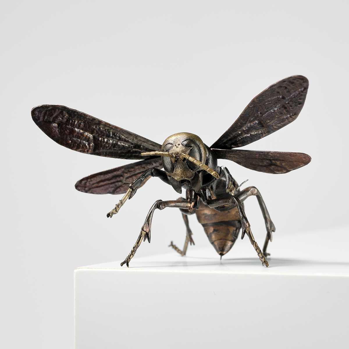 Lot 83 - MITSUTA HARUO: A SUPERB MIXED-METAL JIZAI