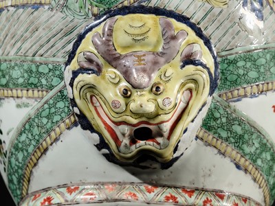 Lot 154 - A FAMILLE VERTE WALL FOUNTAIN, KANGXI PERIOD