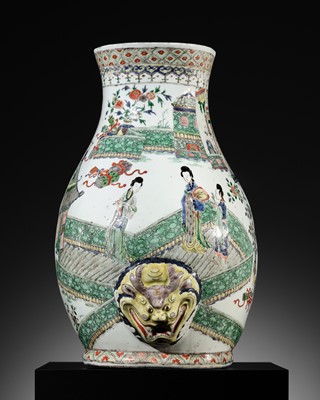 Lot 154 - A FAMILLE VERTE WALL FOUNTAIN, KANGXI PERIOD