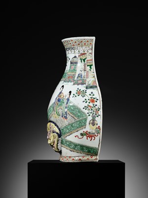 Lot 154 - A FAMILLE VERTE WALL FOUNTAIN, KANGXI PERIOD