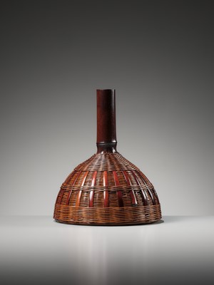 Lot 83 - SUEMURA SHOBUN: A BAMBOO AND RATTAN HANAKAGO (FLOWER BASKET)