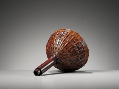 Lot 83 - SUEMURA SHOBUN: A BAMBOO AND RATTAN HANAKAGO (FLOWER BASKET)