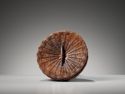 Lot 83 - SUEMURA SHOBUN: A BAMBOO AND RATTAN HANAKAGO (FLOWER BASKET)