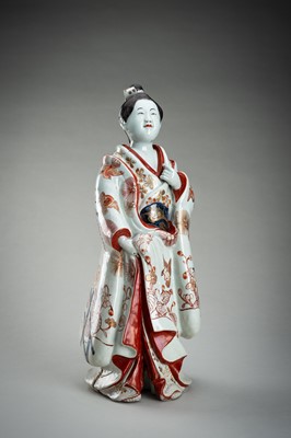 Lot 195 - AN IMARI PORCELAIN FIGURE OF A BIJIN