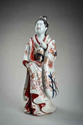 Lot 195 - AN IMARI PORCELAIN FIGURE OF A BIJIN