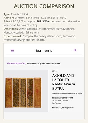 Lot 149 - A LARGE BURMESE KAMMAVACA BOOK, MANDALAY PERIOD