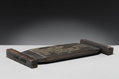 Lot 148 - A GROUP OF TWO HARDWOOD PRINTING PLATES, KOREA AND BURMA, 19TH CENTURY