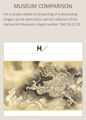 Lot 250 - KANO EISHIN YASUNOBU (1614-1685): DRAGON AMONGST CLOUDS