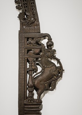 Lot 93 - A VERY LARGE (146 CM HIGH) BRONZE ARCH, PRABHAVALI, KERALA, 18TH-19TH CENTURY
