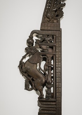 Lot 93 - A VERY LARGE (146 CM HIGH) BRONZE ARCH, PRABHAVALI, KERALA, 18TH-19TH CENTURY