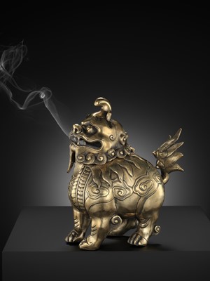Lot 82 - A POWERFUL ‘LUDUAN’ BRONZE CENSER, XUANDE MARK, EARLY QING DYNASTY