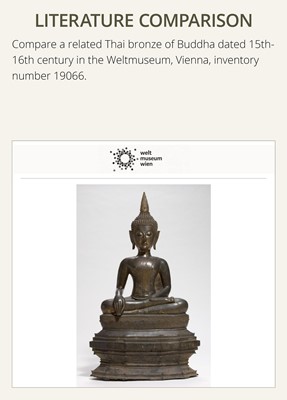 Lot 11 - A BRONZE FIGURE OF BUDDHA SHAKYAMUNI, LAOS, CHIEN SENG STYLE, 16TH-17TH CENTURY