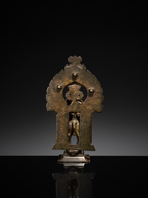 Lot 77 - A BRASS GROUP OF KHANDOBA AND MHALSA, DECCAN, 18TH CENTURY