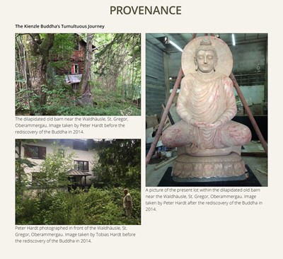 Lot 246 - THE MONUMENTAL AND HIGHLY IMPORTANT ‘KIENZLE’ STUCCO STATUE OF BUDDHA GANDHARA, PROBABLY HADDA, CIRCA 3RD-5TH CENTURY