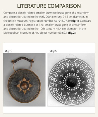 Lot 45 - A COLOSSAL GILT-LACQUERED BRONZE GONG, 19TH-EARLY 20TH CENTURY