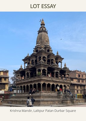 Lot 110 - A MONUMENTAL AND IMPORTANT BRONZE MODEL OF THE KRISHNA MANDIR IN PATAN, WITH A BRONZE FIGURE OF BALAKRISHNA