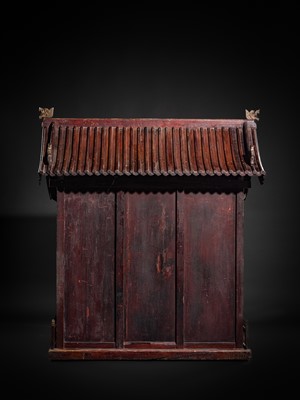 Lot 121 - A GILT-LACQUERED WOOD FAMILY SHRINE, KAN, 18TH-19TH CENTURY