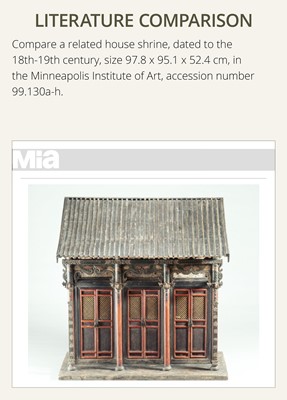 Lot 121 - A GILT-LACQUERED WOOD FAMILY SHRINE, KAN, 18TH-19TH CENTURY