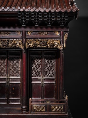 Lot 121 - A GILT-LACQUERED WOOD FAMILY SHRINE, KAN, 18TH-19TH CENTURY
