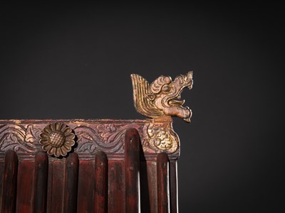 Lot 121 - A GILT-LACQUERED WOOD FAMILY SHRINE, KAN, 18TH-19TH CENTURY
