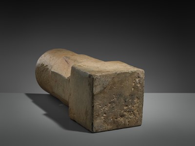 Lot 141 - A LARGE POLISHED SANDSTONE LINGAM, ANGKOR PERIOD, 10TH-13TH CENTURY